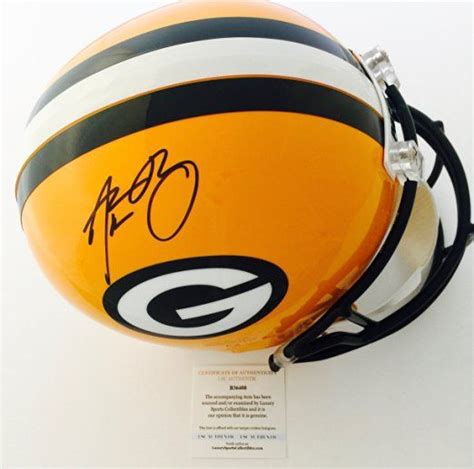 Packers Aaron Rodgers Signed Full Size Riddell Helmet LSC Authentic COA ...