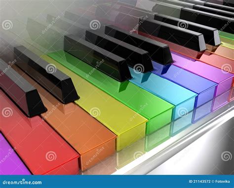 The Rainbow Piano Stock Photography - Image: 21143572