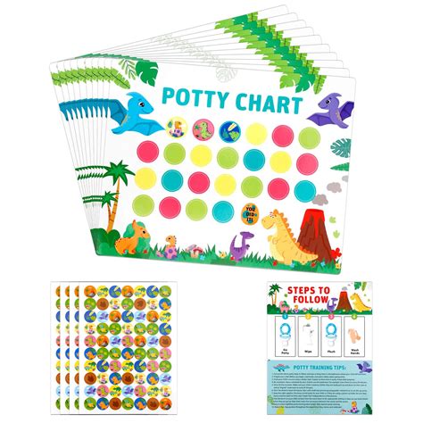 Amazon.com: 10 Sheets Potty Training Chart, Toilet Training Reward Stickers Cute Fun Motivating ...