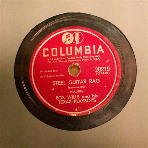 Bob Wills And His Texas Playboys – Steel Guitar Rag / Swing Blues No. 1 (1948, Shellac) - Discogs