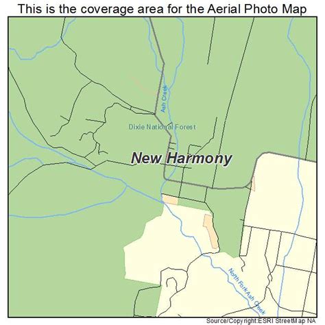 Aerial Photography Map of New Harmony, UT Utah