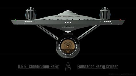 Constitution-class Starship - Front View - Refit 2 by Ravendeviant on ...