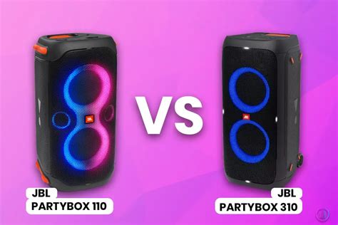 JBL PartyBox 310 vs PartyBox 110: Side-by-Side Speaker Comparison