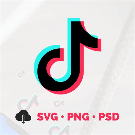 Tik Tok SVG PNG PSD Printable Iron On Download TikTok Logo | Etsy