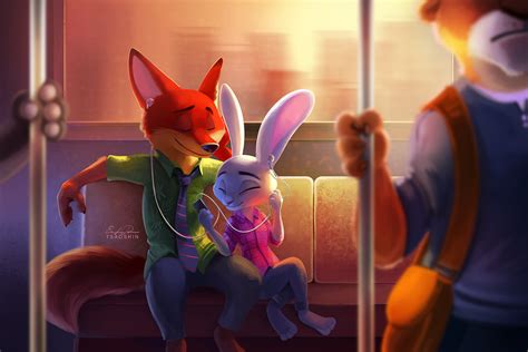 Фото Джуди Хопс / Judy Hopps и Ник Уайлд / Nick Wilde из мультфильма Зверополис / Zootropolis ...