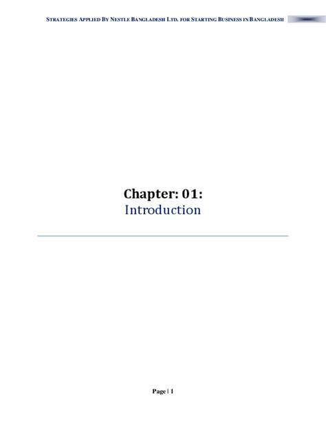 (DOC) STRATEGIES APPLIED BY NESTLE BANGLADESH LTD. FOR STARTING BUSINESS IN BANGLADESH | Ariful ...