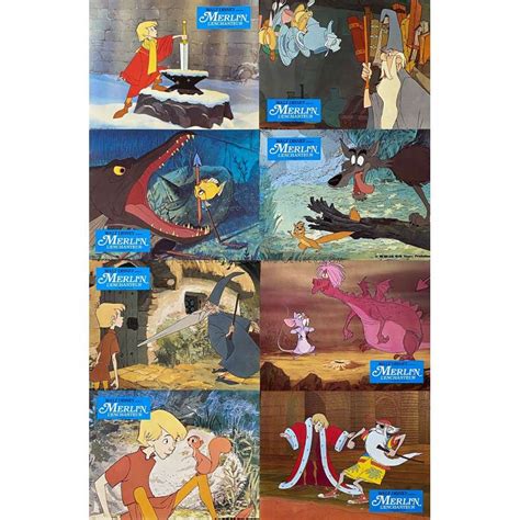 THE SWORD AND THE STONE French Lobby Cards x8 - Set B - 9x12 in. - 1963 ...