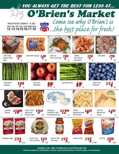 O'Brien's Market Weekly Ad