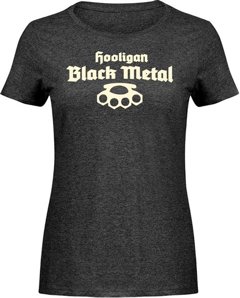 Hool Black Metal Women's Melange Shirt: Amazon.co.uk: Clothing