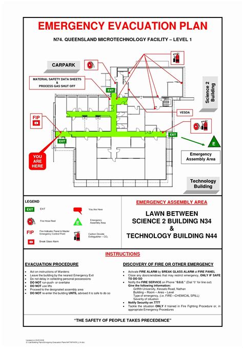 Free Emergency Evacuation Map Template