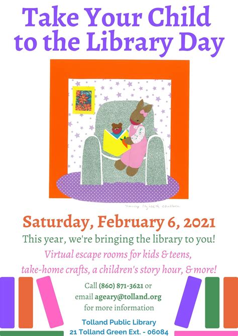 Take Your Child to the Library Day | Town of Tolland CT