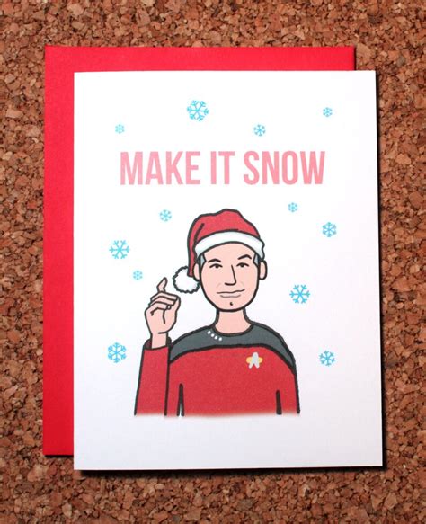 Star Trek Christmas Card / Make it snow Picard / Christmas | Etsy