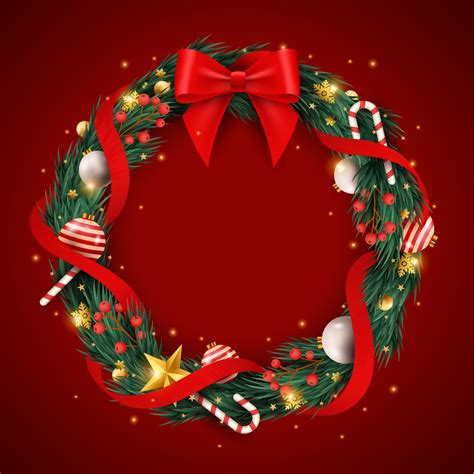 Christmas Wreath Background 14778858 Vector Art at Vecteezy