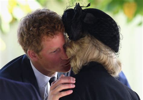 In October 2008, Harry greeted Camilla with a sweet kiss on the cheek ...