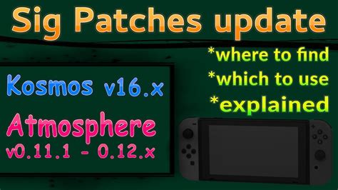 Switch - sig patches update (10.0.0 to 10.0.2) Kosmos v16.x, atmosphere ...