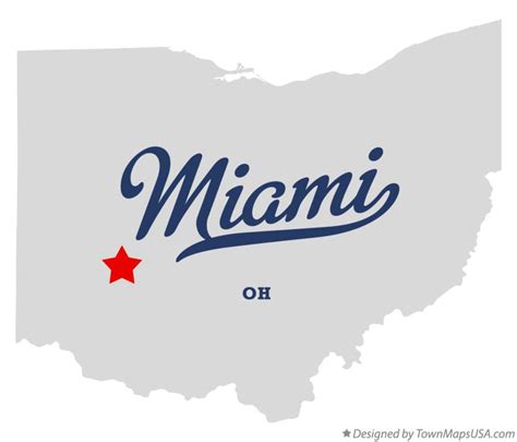 Map of Miami, Greene County, OH, Ohio