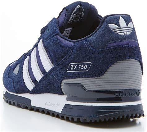 adidas Originals Men’s ZX 750 trainers suede navy blue & white G40159 | eBay