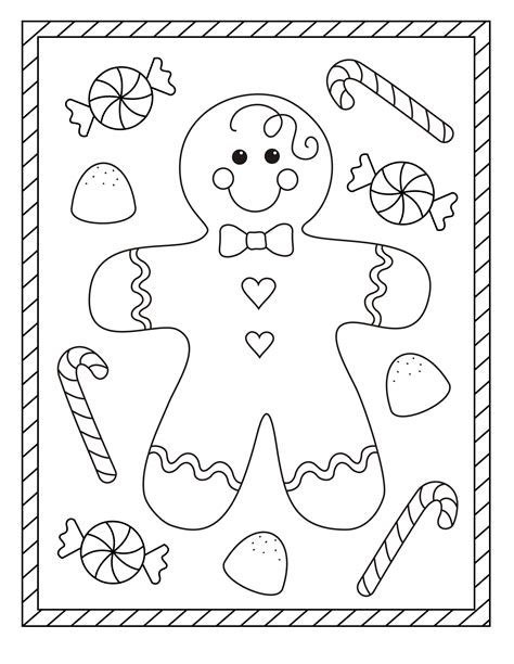 Coloring Page Of Gingerbread Girl And Boy - subeloa11