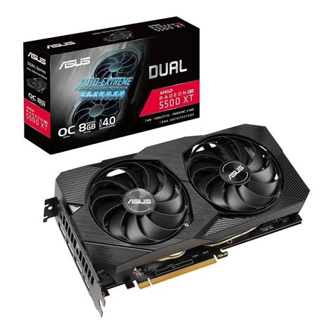 Placa de vídeo AMD Asus Dual Radeon RX 5500 Series 8GB RX 5500 XT ...