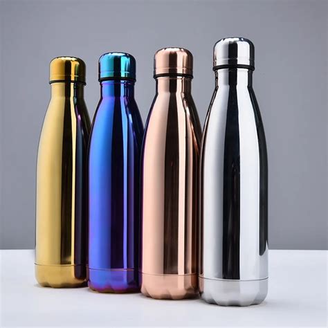 500ML Stainless steel wine bottle shape thermos bottle travel flask ...