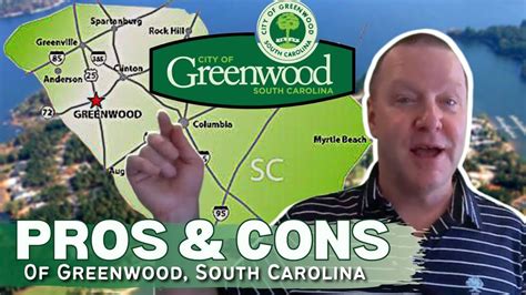 Pros and Cons of Living in Greenwood, South Carolina Clinton Anderson, Greenville, Greenwood ...