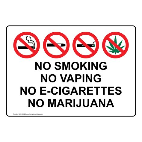 No Smoking No Smoking Sign - No Smoking No Vaping No E-Cigarettes