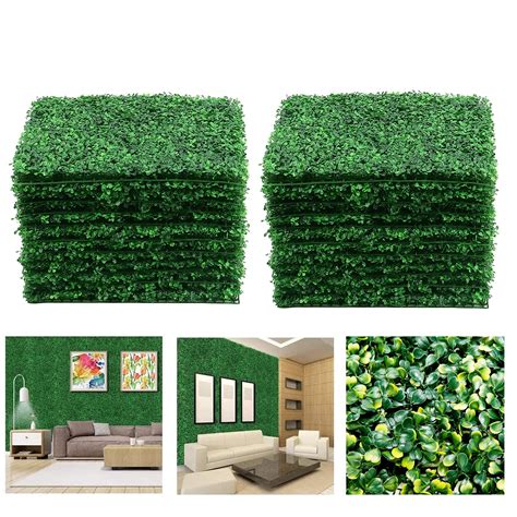 Buy 24 Pcs Boxwood Panels- 16"x24" Boxwood Hedge Wall Panels, Grass ...
