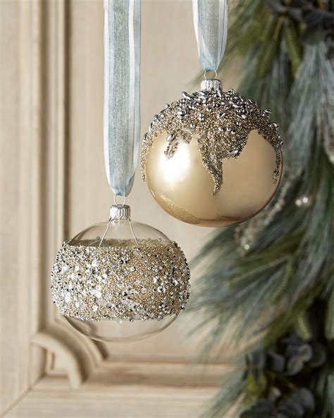 Silverado White & Silver Collection Clear/Silvery-Bead Ornament | Christmas ornaments, Beaded ...