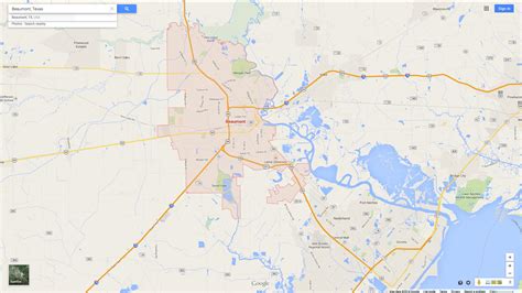 Beaumont, Texas Map