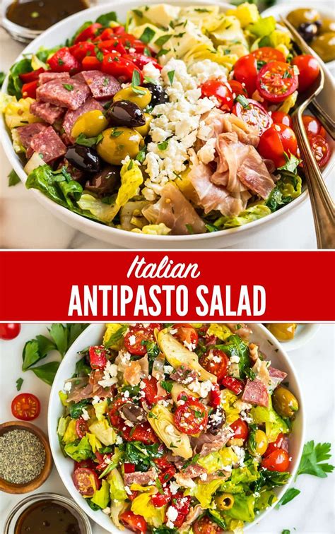 Low Carb Italian Antipasto Salad. EASY crowd favorite! Chopped romaine ...