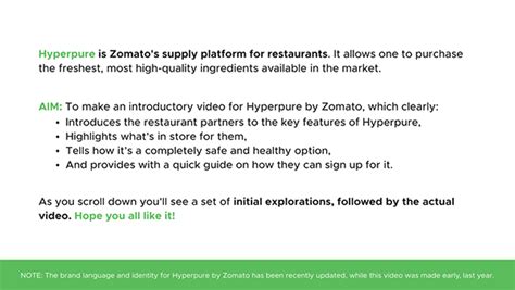 Hyperpure by Zomato- Introductory video on Behance