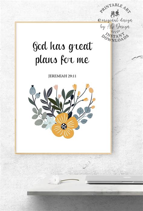 God Has Great Plans for Me Jeremiah 19 11 Christian Gifts - Etsy in ...