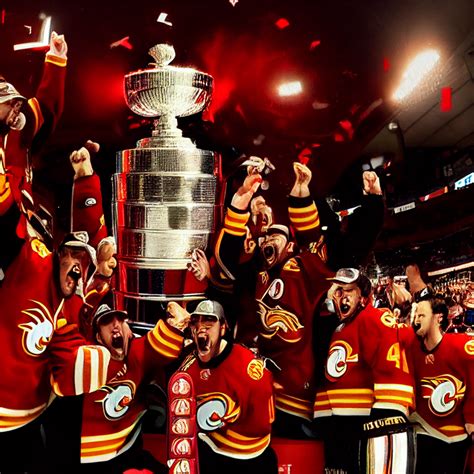 Wang an image of the Calgary Flames winning the Stanley Cup aft b4fd87b6 f565 4cc8 81c2 ...