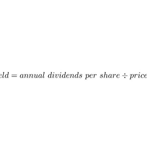 Equation For Dividend Yield Percentage - Tessshebaylo