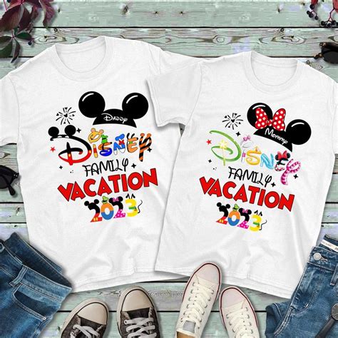 Disney family vacation 2023 shirt, Custom name Disney trip 2023 shirts, Family matching shirts ...