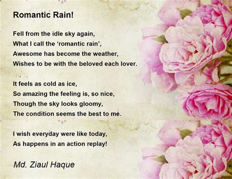 Romantic Rain! - Romantic Rain! Poem by Md. Ziaul Haque