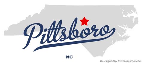 Map of Pittsboro, NC, North Carolina