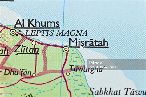 Misurata Map Libya Stock Photo - Download Image Now - Africa, Cartography, City Map - iStock