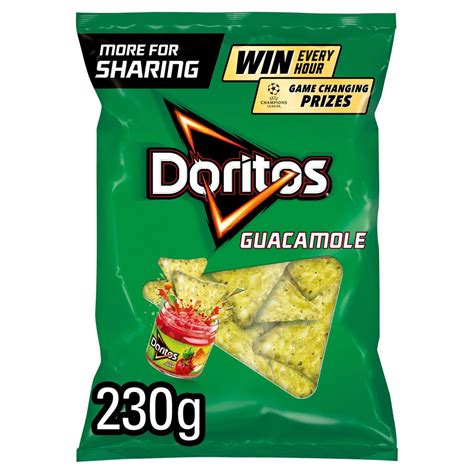 Doritos Guacamole Tortilla Chips 230g Guacamole flavour corn chips