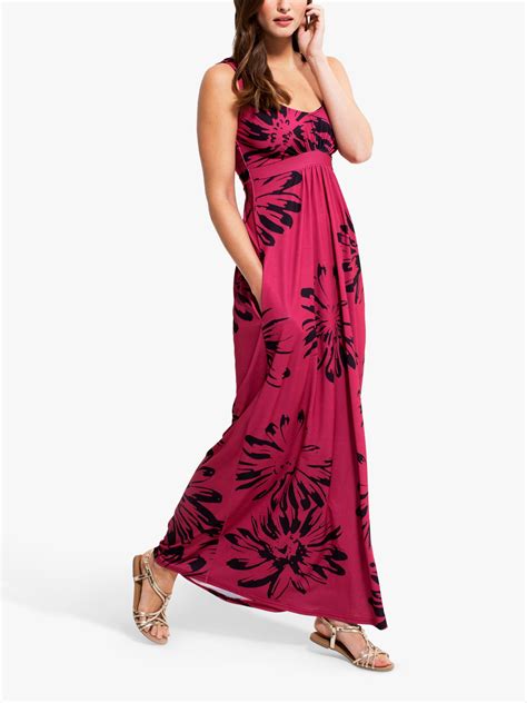 HotSquash Empire Line Maxi Dress, Red/Black at John Lewis & Partners