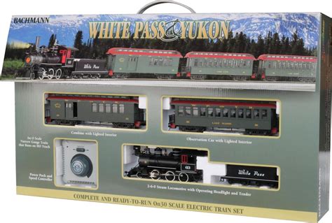 Bachmann Trains On30 Scale White Pass and Yukon Passenger Set Ready to Run Electric Train Set ...