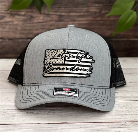 Lets Go Brandon Distressed Flag Hat FJB Richardson Hat - Etsy