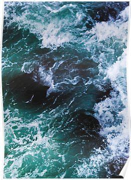 "Blue Ocean Waves, Sea Photography, Seascape" Poster for Sale by ...