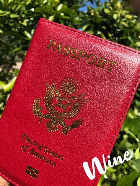 Red Passport Cover Travel Passport Holder W/customization | Etsy