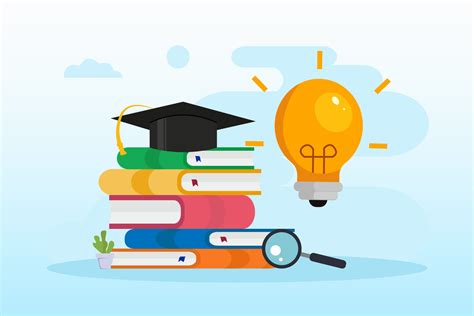 Graduate achievement university, learning education Vector Illustration ...