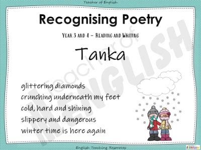 Tanka Poetry - Year 3 and 4 teaching resources lesson