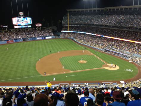 Dodger Stadium- night game 2013 | Dodger stadium, Dodgers, Baseball field