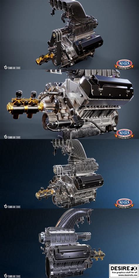 Desire FX 3d models | Drag Racing Engines Funnycar Engine