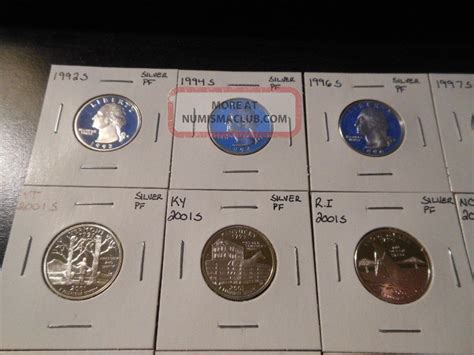 25 Silver Proof Quarters In, All Different - 30314a