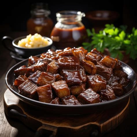 Premium AI Image | Galbijjim Braised beef short ribs cooked with soy ...